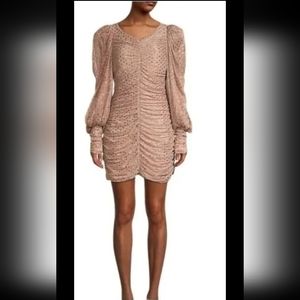 For Love & Lemons Ruffled Sequin-Embellished Minidress. SIZE: Large